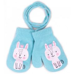 Yo! Bébi téli kesztyű 10 cm - Türkiz nyuszi 