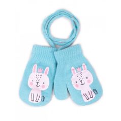 Yo! Bébi téli kesztyű 10 cm - Türkiz nyuszi 