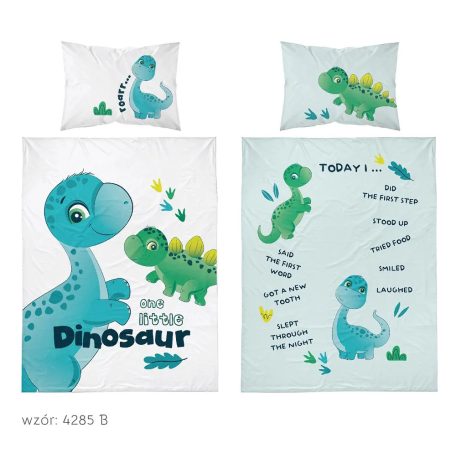 Pamut ágynemű huzat 90*120 cm - Little dinó