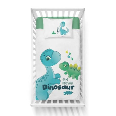 Pamut ágynemű huzat 90*120 cm - Little dinó