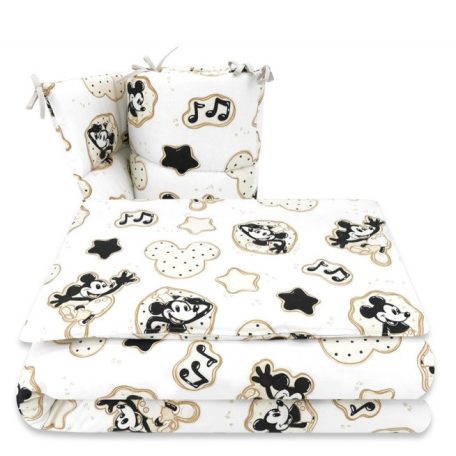 Baby Shop 3 részes ágynemű garnitúra - Mickey bézs 