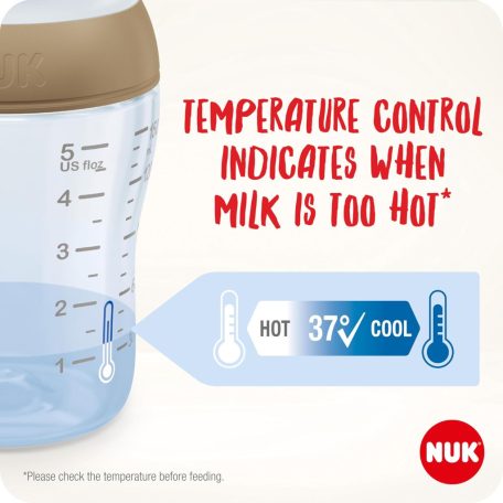 NUK Perfect Match Temperature Control cumisüveg 150 ml 0+hó - Szív 