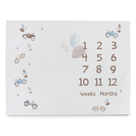 Ceba Baby Milestone mérföldkő alátét fotózáshoz 92x72 cm - Basic Retro Cars