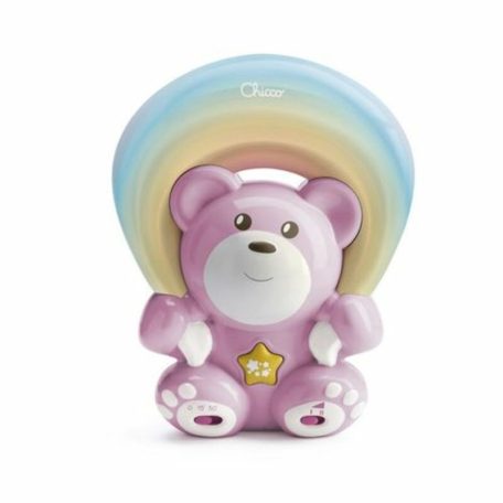 Chicco Rainbow Bear - Szivárvány maci zene-fény projektor 0h + rózsaszín