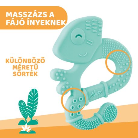Chicco szuperpuha szilikon rágóka - Kaméleon 2hó+