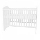 Timba Erik 70x140cm-es átalakítható zárt végű ágyneműtartós gyermekágy - 
ezüst-Fehér