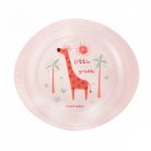 Canpol babies műanyag lapostányér mikrózható - rózsaszín giraffe