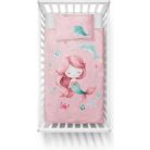 Pamut ágynemű huzat 100*135 cm - Sellő púderrózsaszín