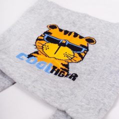   Yo! Baby pamut harisnyanadrág fiú (68-74) - szürke "Cool Tiger"