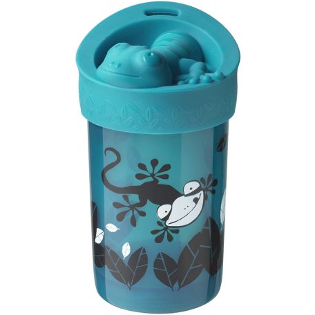 Tommee Tippee Itatópohár felboríthatatlan tetővel 18+ 300ml zöld kaméleon