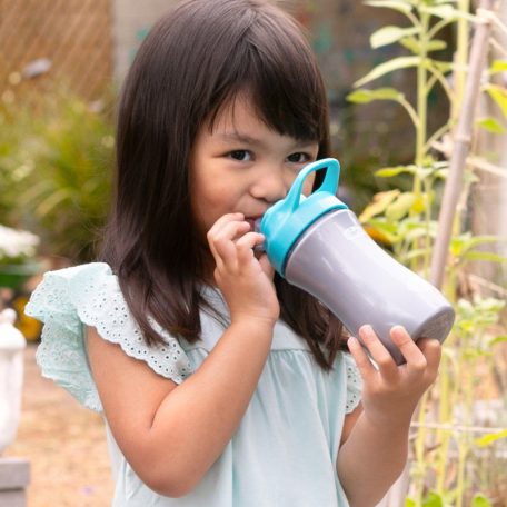 Chicco Kids Pop-Up 350ml szívószálas kulacs 2év+ Zöld