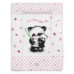   Babastar puha pelenkázó lap 50*70 cm - rózsaszín panda és mamája