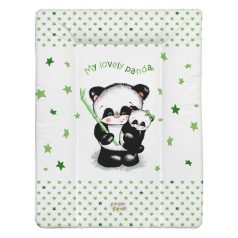  Babastar puha pelenkázó lap 50*70 cm - zöld panda és mamája
