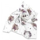 Mintás textil pelenka 1db-os 70X80 cm - Holdas nyuszi lila