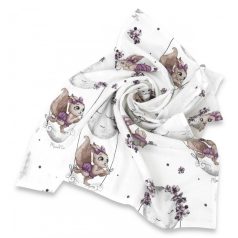 Mintás textil pelenka 1db-os 70X80 cm - Holdas nyuszi lila