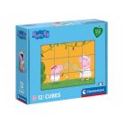 Clementoni Peppa Malac kockakirakó 12db-os szett