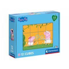 Clementoni Peppa Malac kockakirakó 12db-os szett