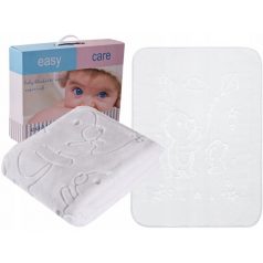   EASY CARE nyomott mintás vastag babapléd 80*110 cm - fehér  maci