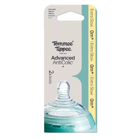 Tommee Tippee Advanced Anti-Colic 2db-os szilikon 0+ etetőcumi - extra lassú folyású