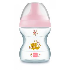   MAM Learn to drink cup - ivástanuló pohár 190 ml 6+ - rózsaszín cica
