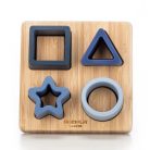 Apollo free2play szilikon/fa formaillesztő-Kék geometriai formák 