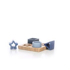   Apollo free2play szilikon/fa formaillesztő-Kék geometriai formák 