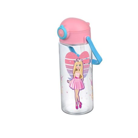 Titiz szívószálas kulacs 400ml - Rózsaszín