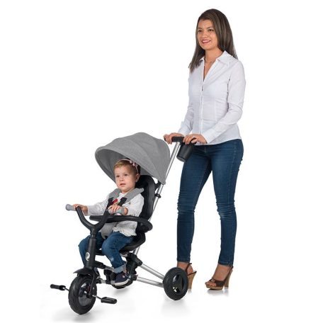 Qplay Nova rubber teljesen összecsukható tricikli - szürke 