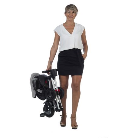 Qplay Nova rubber teljesen összecsukható tricikli - szürke 