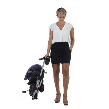 Qplay Nova rubber teljesen összecsukható tricikli - kék