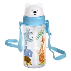 Titiz szívószálas kulacs 400ml - Happy Animals
