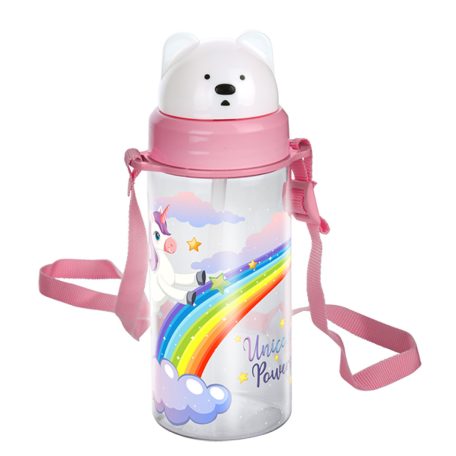 Titiz szívószálas kulacs 400ml - Unicorns Powers