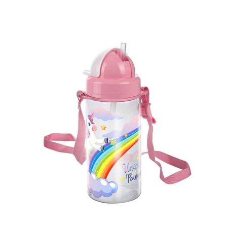 Titiz szívószálas kulacs 400ml - Unicorns Powers