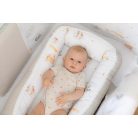 Bubaba babafészek pamutvászon L méret- Sleepy animals beige 