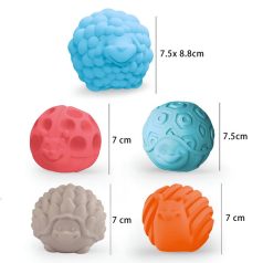 Touchball Tapintás fejlesztő 5db-os állatos labda szett