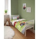 Bambusz ágynemű huzat 100*135 cm - Farm piros traktorral 