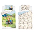 Bambusz ágynemű huzat 90*120 cm - Farm kék traktorral 