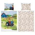 Bambusz ágynemű huzat 90*120 cm - Farm kék traktorral 