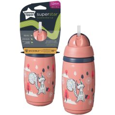   Tommee Tippee Superstar Insulated Straw Cup szívószálas hőtartó pohár 266 ml 12m+ - Narancs