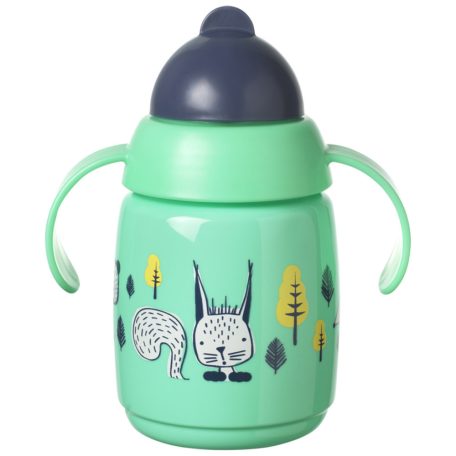 Tommee Tippee Superstar Training Straw cup szívószálas itatópohár 300 ml 6m+ - Zöld