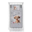 Bambusz ágynemű huzat 100*135 cm - Szürke kutyus 