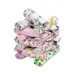 Sensillo 5 db-os színes,mintás textil pelenka