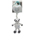 Tulilo plüss zenélő játék - menta szívecskés panda