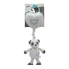 Tulilo plüss zenélő játék - menta szívecskés panda