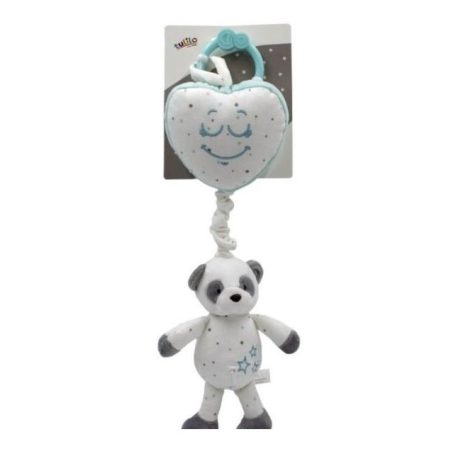 Tulilo plüss zenélő játék - menta szívecskés panda
