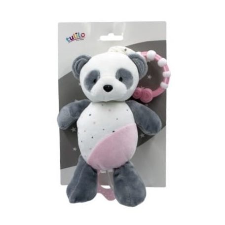 Tulilo plüss zenélő játék - rózsaszín panda
