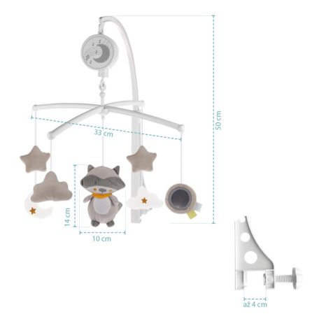 Zopa zenélő-forgó - Raccoon