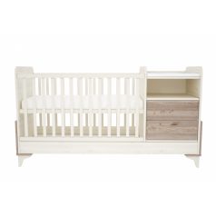 Timba Kloé 2 fiókos kombinált gyermekágy - krém-fűz