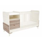 Timba Kloé 2 fiókos kombinált gyermekágy - krém-fűz