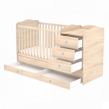 Timba Niki 3 fiókos kombinált gyermekágy - borostyán